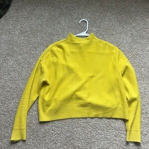 Anthropologie Bright Yellow Turtleneck Sweater